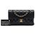 Chanel Black Small Classic Lambskin Double Flap Nero - vista 7