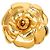 Spilla Camelia Chanel placcata oro dorato D'oro