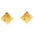 Boucles d'oreilles clips Chanel Gold CC plaquées or motif rhombus