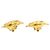 Boucles d'oreilles clips Chanel Gold CC plaquées or motif rhombus - vue 6