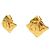 Boucles d'oreilles clips Chanel Gold CC plaquées or motif rhombus - vue 7