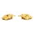 Boucles d'oreilles clips Chanel Gold CC plaquées or motif rhombus - vue 8