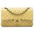 Chanel Yellow Medium Classic Lambskin Double Flap Gelb
