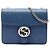 Gucci Blue Small Dollar Calfskin Interlocking G Crossbody Blu scuro