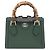 Sac à main Gucci Diana Mini en cuir de veau vert avec anse en bambou