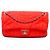 Chanel Red Jumbo Quilted Nylon Soft Shell Flap Rosso