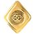 Spilla Chanel Gold CC placcata oro a forma di rombo D'oro