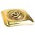 Spilla Chanel Gold CC placcata oro a forma di rombo D'oro - vista 2