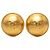 Orecchini a clip rotondi placcati oro Chanel Gold CC D'oro