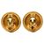 Orecchini a clip rotondi placcati oro Chanel Gold CC D'oro - vista 2