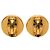 Pendientes de clip redondos de perlas falsas chapados en oro Chanel Gold Dorado - vista 2