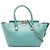 Borsa Tote Valentino Rockstud con doppio manico, piccola, pelle blu Blu chiaro