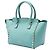 Borsa Tote Valentino Rockstud con doppio manico, piccola, pelle blu Blu chiaro - vista 2