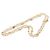 Collana Chanel White CC placcata oro e perle finte Bianco