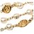Collana Chanel White CC placcata oro e perle finte Bianco - vista 6
