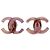 Orecchini Chanel Purple CC Resin Bullet Back Porpora