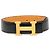 Cintura reversibile Hermès Constance H in pelle Box Calf e Courchevel nera Nero