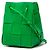 Bottega Veneta Borsa Secchiello Small Nappa Maxi Intrecciato Cassette Verde D'oro - vista 2