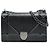 Dior Black Medium Patent Microcannage Diorama Flap Nero