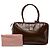 Borsa Miu Miu Beau Large in vernice Naplak marrone con logo - vista 7