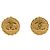 Orecchini a clip rotondi Sunburst Chanel Gold CC placcati in oro D'oro