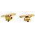 Orecchini a clip rotondi Sunburst Chanel Gold CC placcati in oro D'oro - vista 3