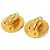 Orecchini a clip rotondi Sunburst Chanel Gold CC placcati in oro D'oro - vista 8
