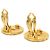 Orecchini a clip rotondi Sunburst Chanel Gold CC placcati in oro D'oro - vista 9