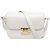 Céline Celine White Classique Shiny Calfskin Triomphe Crossbody Bianco