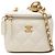 Mini Vanity Case Chanel Pearl Crush de Piel de Cordero Acolchada Blanca con Cadena Blanco