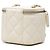 Mini Vanity Case Chanel Pearl Crush de Piel de Cordero Acolchada Blanca con Cadena Blanco - vista 2