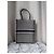Christian Dior Book Tote La Mort Vertical Tela Navy Beige - vista 7