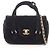 Borsa a mano Chanel Matelasse da donna in tessuto nero
