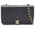 Bolsa de Ombro Chanel Matelassé com Aba Completa Preto