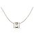 Hermès Collana Hermes Cage d'H H-Cube Argento Bianco