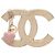 Timeless Chanel Coco Mark Brosche mit Herzmotiv Golden