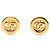 Orecchini a clip Chanel Gold Plated Coco Mark D'oro