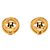 Orecchini a clip Chanel Gold Plated Coco Mark D'oro - vista 2