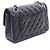 Sac à épaule Chanel Matelassé Double Flap Noir - vue 2