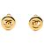 Orecchini a clip rotondi Chanel Coco Mark D'oro