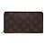 Portafoglio lungo Louis Vuitton Monogram con cerniera Marrone