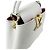 Sac à main Louis Vuitton Capucines MINI en cuir Blanc - vue 7
