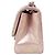 Borsa a tracolla Chanel in pelle rosa metallizzato Argento - vista 2