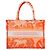 Borsa a mano Christian Dior Book Tote Medium in tela Bianco Arancione - vista 3