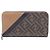 Fendi Diagonal Zucca Rundes Langportemonnaie Braun Schwarz