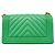 Le Boy Bolsa de Ombro Chanel Boy Chain em pele de cordeiro verde - vista 11