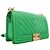 Le Boy Bolsa de Ombro Chanel Boy Chain em pele de cordeiro verde - vista 2