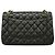 Borsa a tracolla Chanel in pelle d'agnello nera Nero - vista 10
