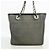 Chanel Deauville Canvas Chain Tote Bag Braun Schwarz - Ansicht 10