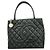 Bolso Tote Chanel de piel de becerro granulada negra Negro